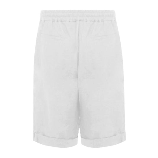 Alpha Studio White Linen Short AL-14706-IT48 | M