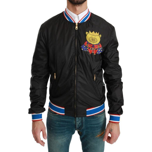 Dolce & Gabbana Black Material Jacket DO&-1017-IT52 | XL