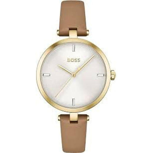Hugo Boss Beige Leather Watch BO1502652AC