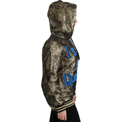 Dolce & Gabbana Im The Queen Jaquard Gold Sweatshirt Hoodie Dolce & Gabbana