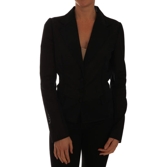 Dolce & Gabbana Black Nylon Net Blazer Jacket Dolce & Gabbana