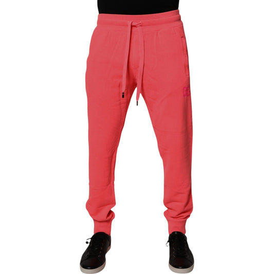 Dolce & Gabbana Neon Red Cotton Jogger Men Sweatpants Pants PAN75271-48