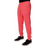 Dolce & Gabbana Neon Red Cotton Jogger Men Sweatpants Pants PAN75271-48