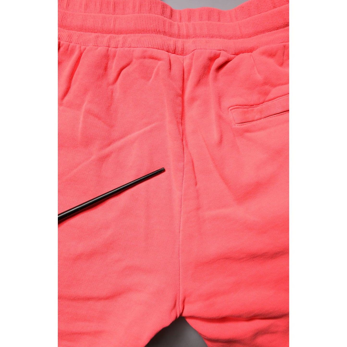 Dolce & Gabbana Neon Red Cotton Jogger Men Sweatpants Pants PAN75271-48