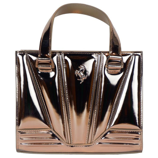 Ferrari Gray Leather Handbag FE-14950