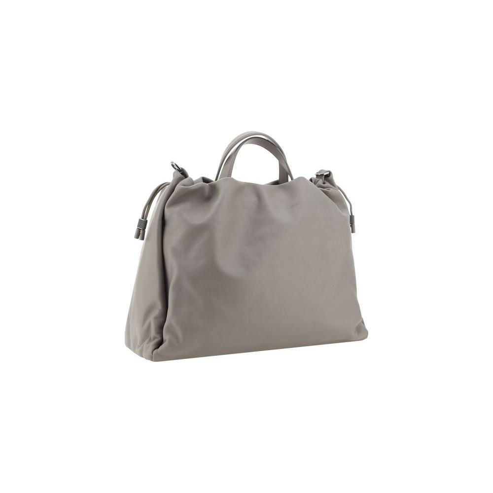 Front view with bag zipped and handles upright.