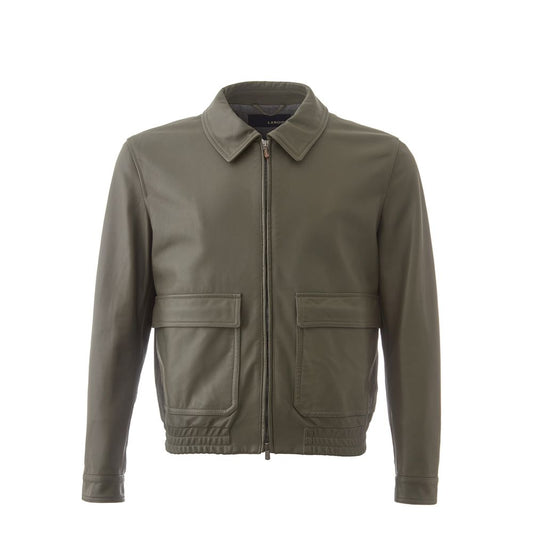 Lardini Green Leather Jackets & Coat LA-122467420013815-IT50 | L