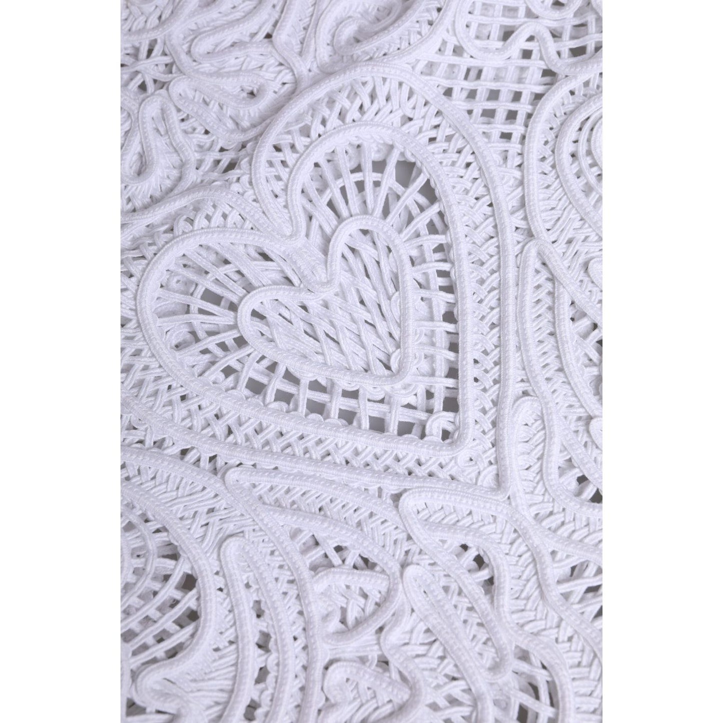 Dolce & Gabbana White Cordonetto Lace Beatrice Tote Shopping Bag BAG4396