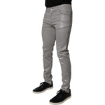 Dolce & Gabbana Gray Cotton Stretch Men Slim Fit Denim Jeans PAN75172-48