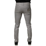 Dolce & Gabbana Gray Cotton Stretch Men Slim Fit Denim Jeans PAN75172-48