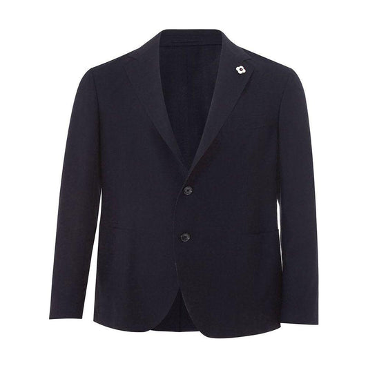 Lardini Blue Cotton Blazer Lardini