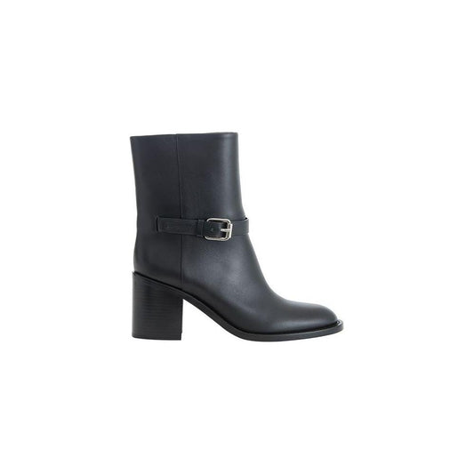 Burberry Black Leather Boot Burberry Dark Slate Gray