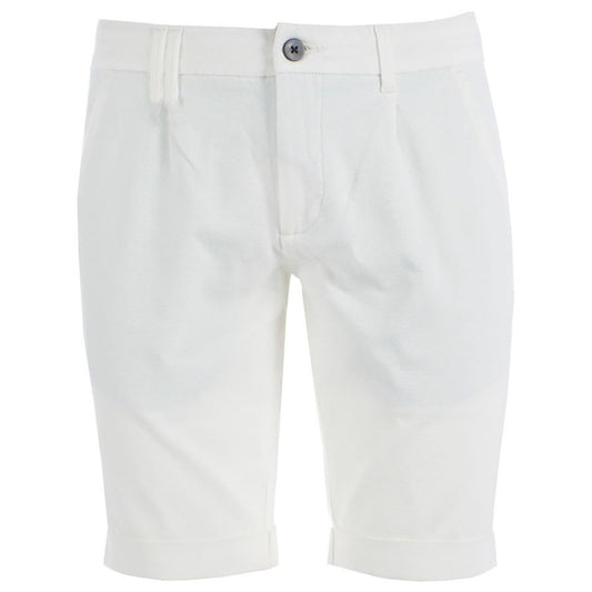 Yes Zee White Cotton Short YE-15244-W31