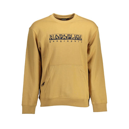 Napapijri Beige Cotton Men Sweatshirt