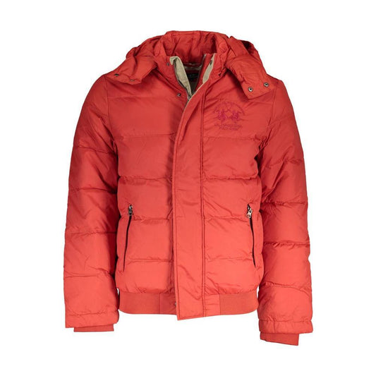 La Martina Orange Polyamide Men Jacket LA-17132-S