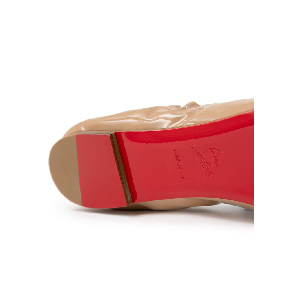Christian Louboutin Beige Patent Leather Ballet Flat CH-9203672-EU40.5/US10.5