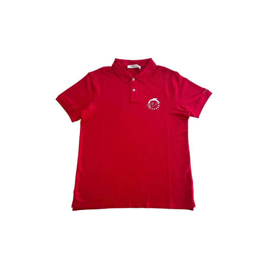 Trussardi Beachwear Red Cotton Men Polo Shirt TR-24810-M