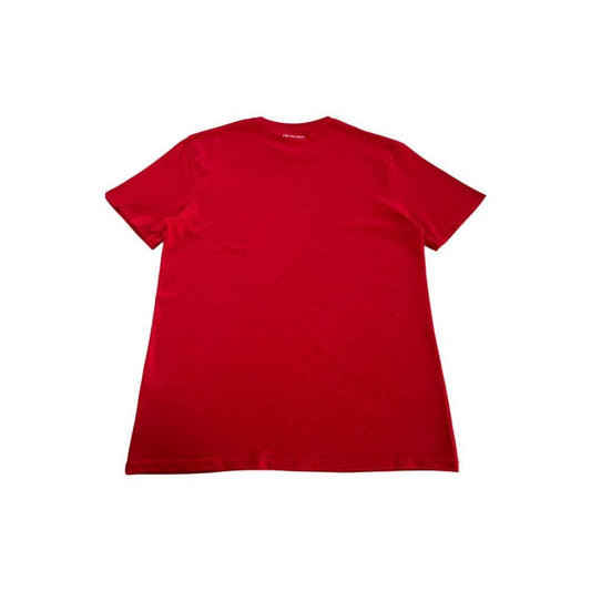 Trussardi Beachwear Red Cotton Men T-Shirt TR-24797-S