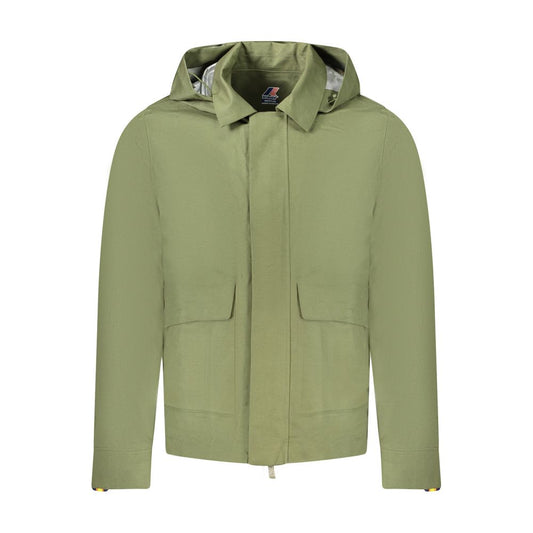 K-WAY Green Linen Men Jacket KW-34936-L