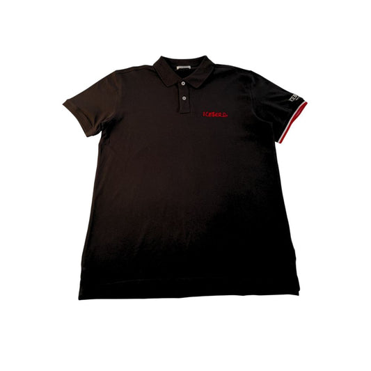 Iceberg Black Cotton Men Polo Shirt Iceberg