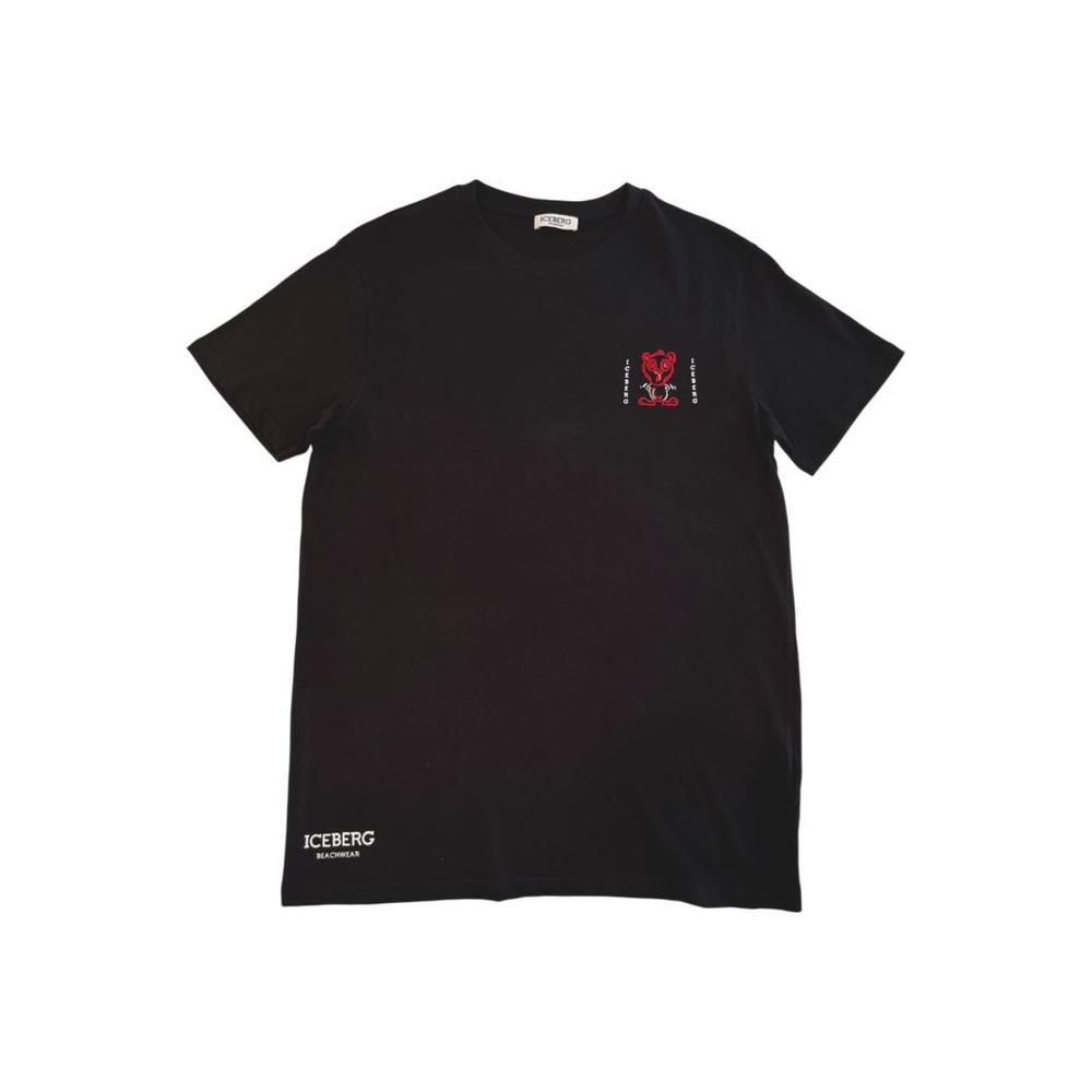 Iceberg Black Cotton Men T-Shirt