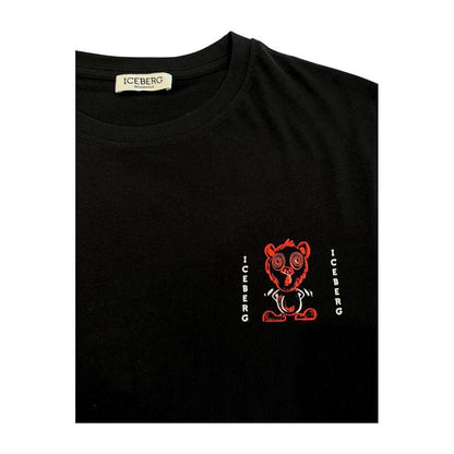Iceberg Black Cotton Men T-Shirt