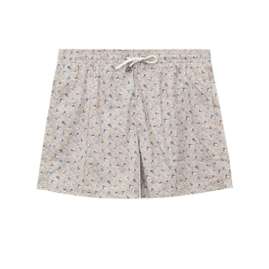 Canali Beige Polyester Swim Shorts Canali