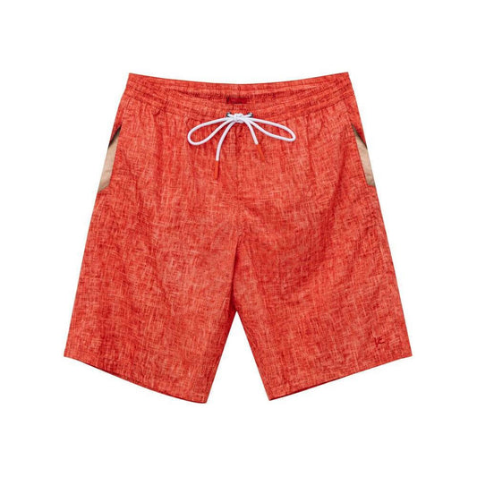 Isaia Red Polyester Swim Short IS-9197665-XL