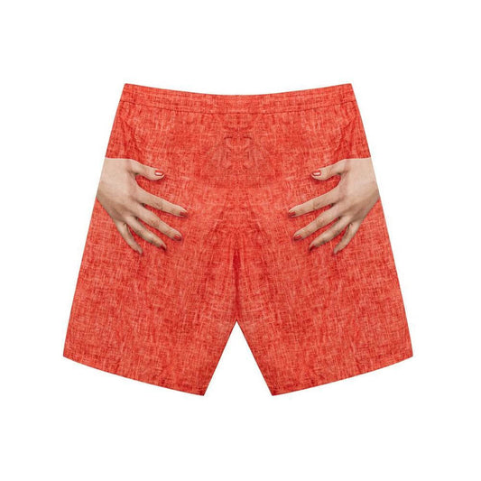 Isaia Red Polyester Swim Short IS-9197665-XL