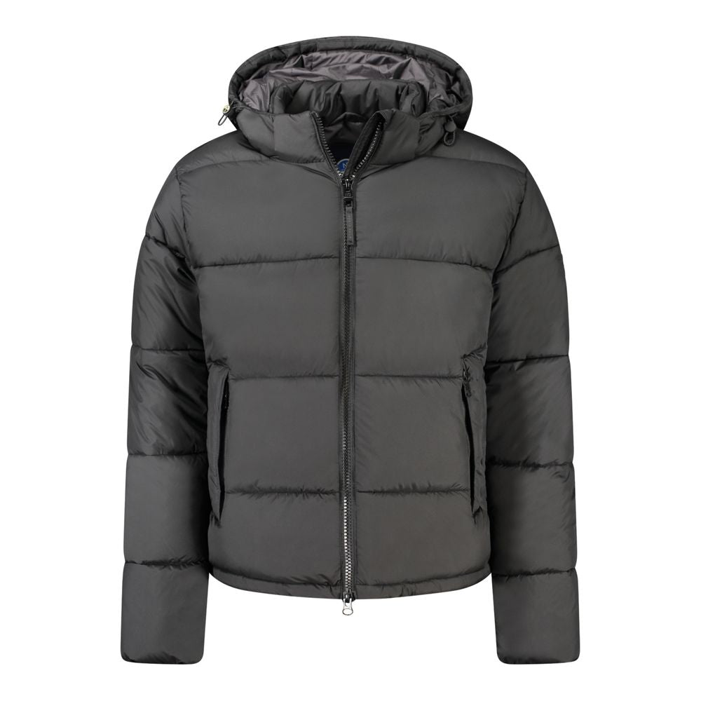 North Sails Black Polyester Men Jacket NO-32960-XL