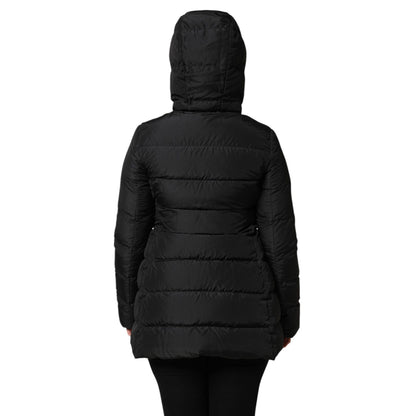 Dolce & Gabbana Black Puffer Hooded Zip Reversible Jacket