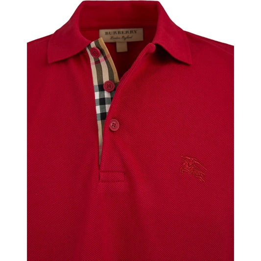Burberry Red Cotton Collared Polo Shirt BU8003122RED