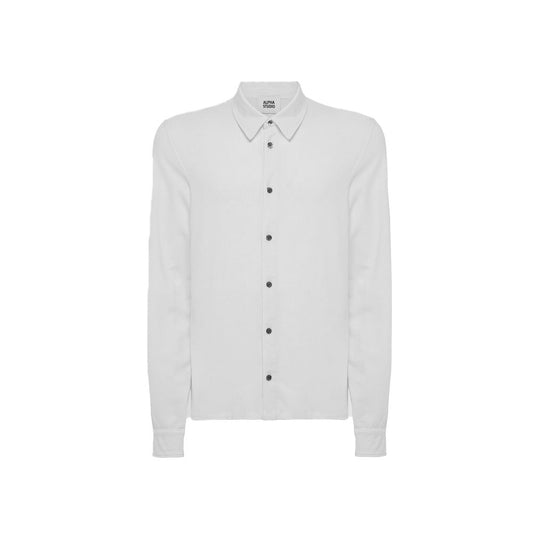 Alpha Studio White Cotton Shirt AL-15368-IT48 | M