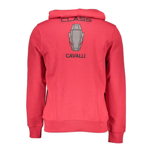 Cavalli Class Red Cotton Men Sweater CA-10551-XL