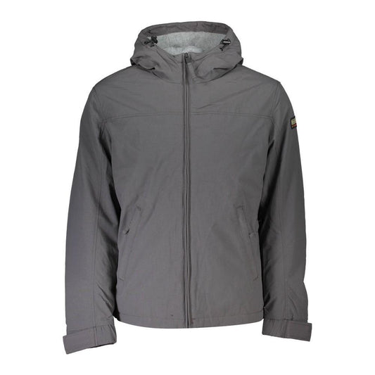 Napapijri Gray Polyamide Men Jacket NA-21696-XS
