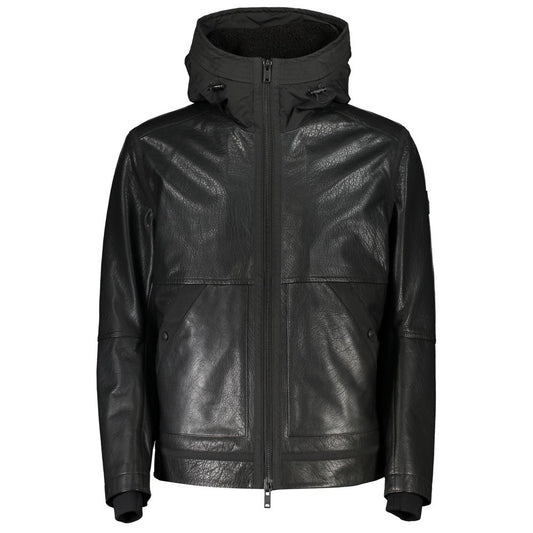 Hugo Boss Black Leather Men Jacket BO-28096-IT46 | S