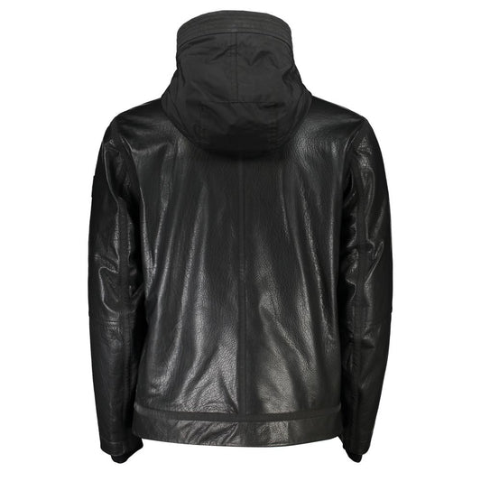 Hugo Boss Black Leather Men Jacket BO-28096-IT46 | S