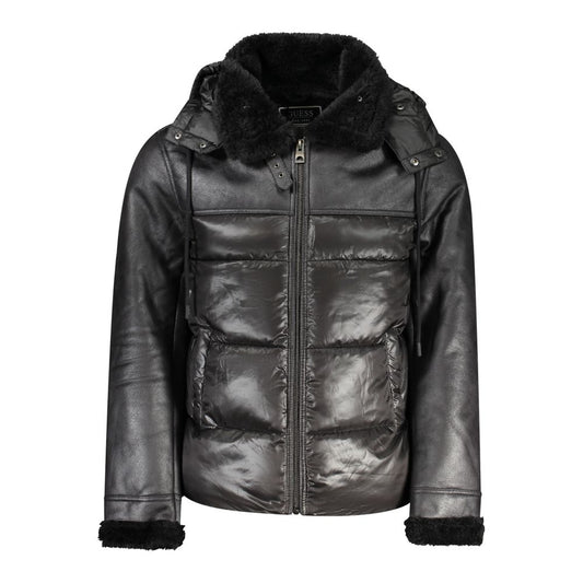 Guess Jeans Black Polyester Jacket GU-32080-S