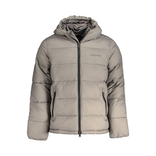 Calvin Klein Gray Nylon Jacket CA-32321-XXL