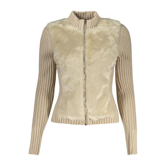 Guess Jeans Beige Polyester Sweater GU-32441-XS