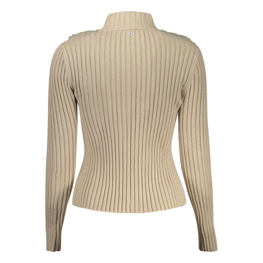 Guess Jeans Beige Polyester Sweater GU-32441-XS