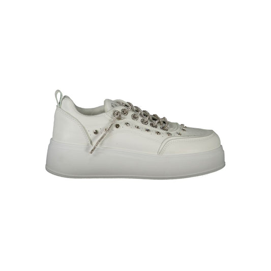 Laura Biagiotti White Polyester Athletic Sneakers Laura Biagiotti