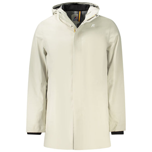 K-WAY Gray Polyester Men Trench Coat KW-34209-XXL