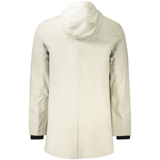 K-WAY Gray Polyester Men Trench Coat KW-34209-XXL