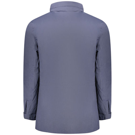 K-WAY Blue Polyamide Men Jacket KW-34210-XL