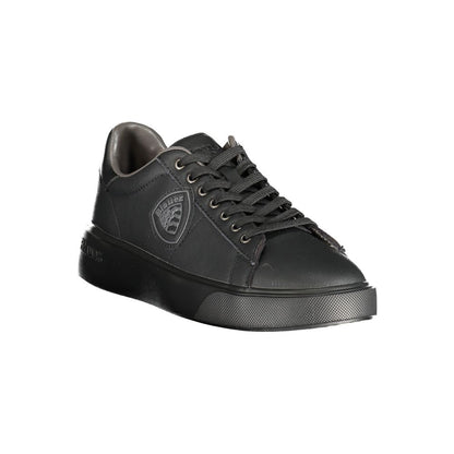 Blauer Black Polyester Low Top Sneakers Blauer