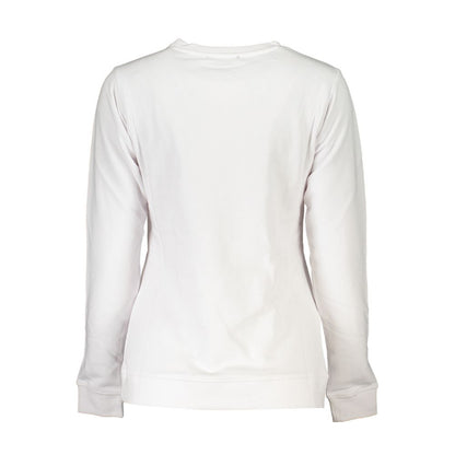 Cavalli Class White Cotton Sweatshirt Cavalli Class