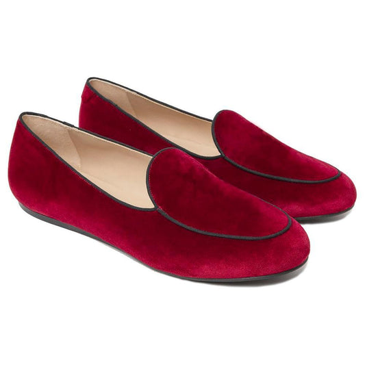 Charles Philip Red Velvet Loafer CH-15376-EU41/US8