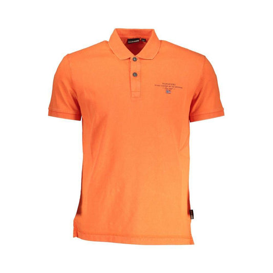 Napapijri Red Cotton Men Polo Shirt NA-19593-S