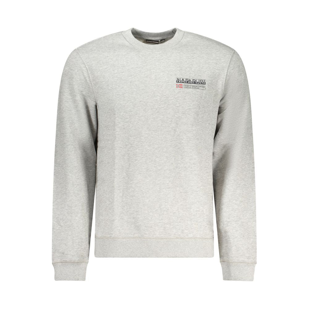 Napapijri Grigio Cotton Men Sweatshirt